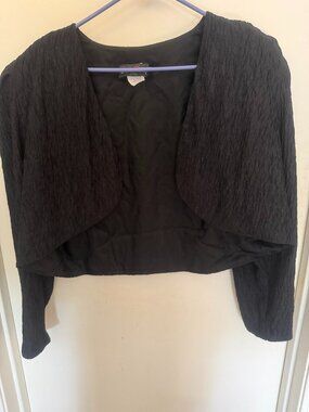 David Rose Cropped Black Bolero Jacket W 18W